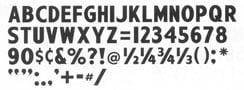 Zip Change Halftone sign letter font