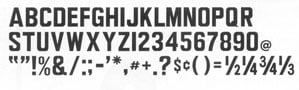 Zip Change Modern sign letter font