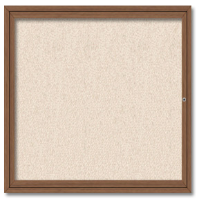 36 x 36 Outdoor Enclosed Bulletin Board, One Door, Water Resistant