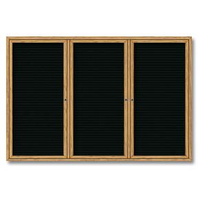 72 x 36 Enclosed Letter Board, Three Door Lockable