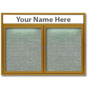 48 x 36 Lighted Enclosed Bulletin Board, Two Door Lockable