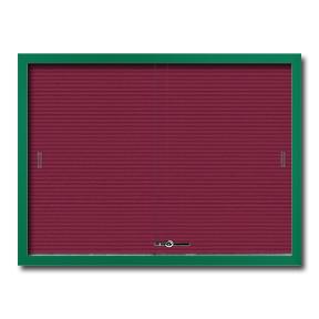 Sliding Glass Enclosed Letter Board, 48W x 36H, Lockable Tempered Glass, Reinforced Cabinet