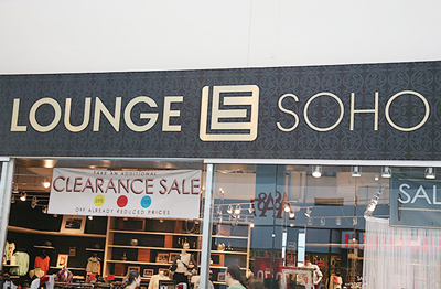 custom interior mall display sign