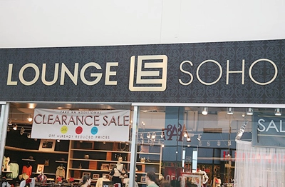 custom interior mall display sign