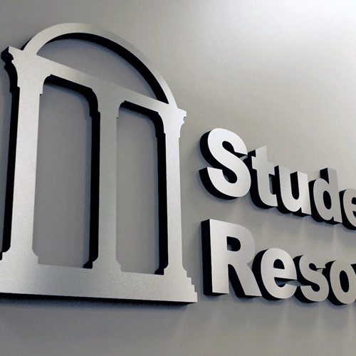 foam display wall letters silver student resource center