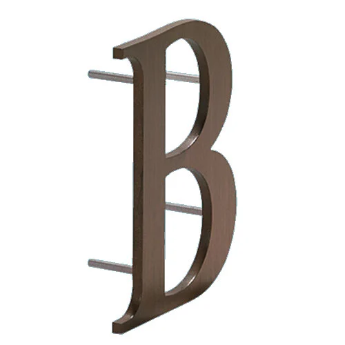 flat cut bronze metal sign letters