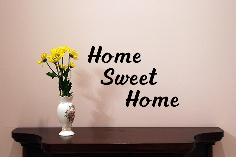 Home Sweet Home Vinyl Wall Quote Easy Install VL08001