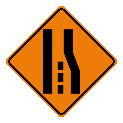 Merge Left Roll Up Mesh Sign