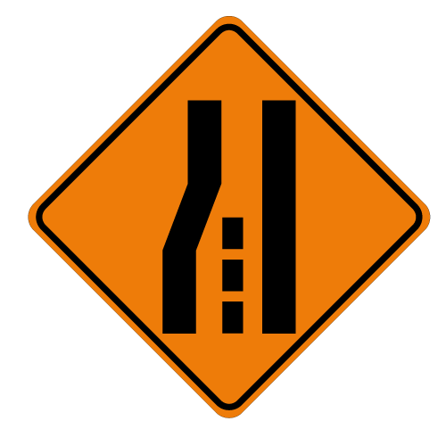Merge Right Roll Up Mesh Sign