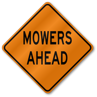 Mowers Roll Up Mesh Sign