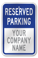 Custom Company Parking Sign, Outdoor Reflective Aluminum