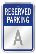 Custom Parking Lot Letters Sign, Outdoor Reflective Aluminum