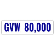 Magnetic GVW Number Sign