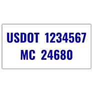 Magnetic USDOT & MC Number Sign