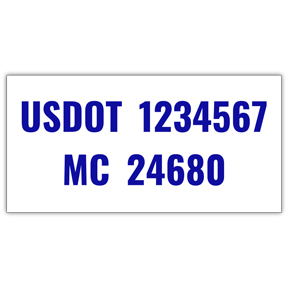 Magnetic USDOT & MC Number Sign