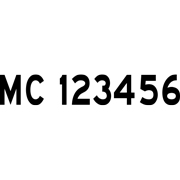 MC Number Decals