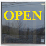 Open Sign Window Lettering