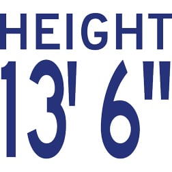 Truck Height Stickers