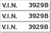 Truck VIN Number Stickers