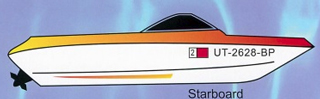 placement of utah boat numbers on hull