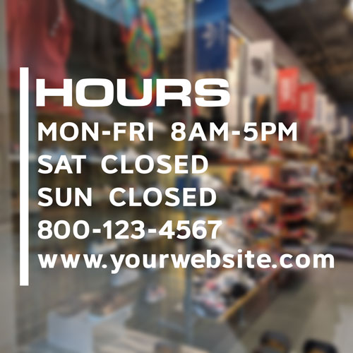 Business Hours Open Sign