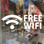 Free WiFi Window Decal