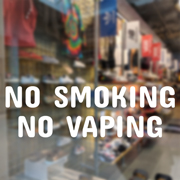 No Smoking No Vaping Window Decal