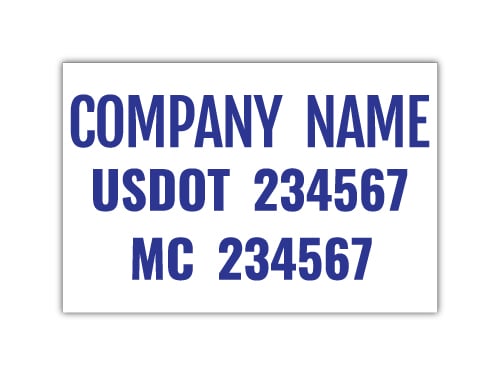 Magnetic Name MC & USDOT Number Sign
