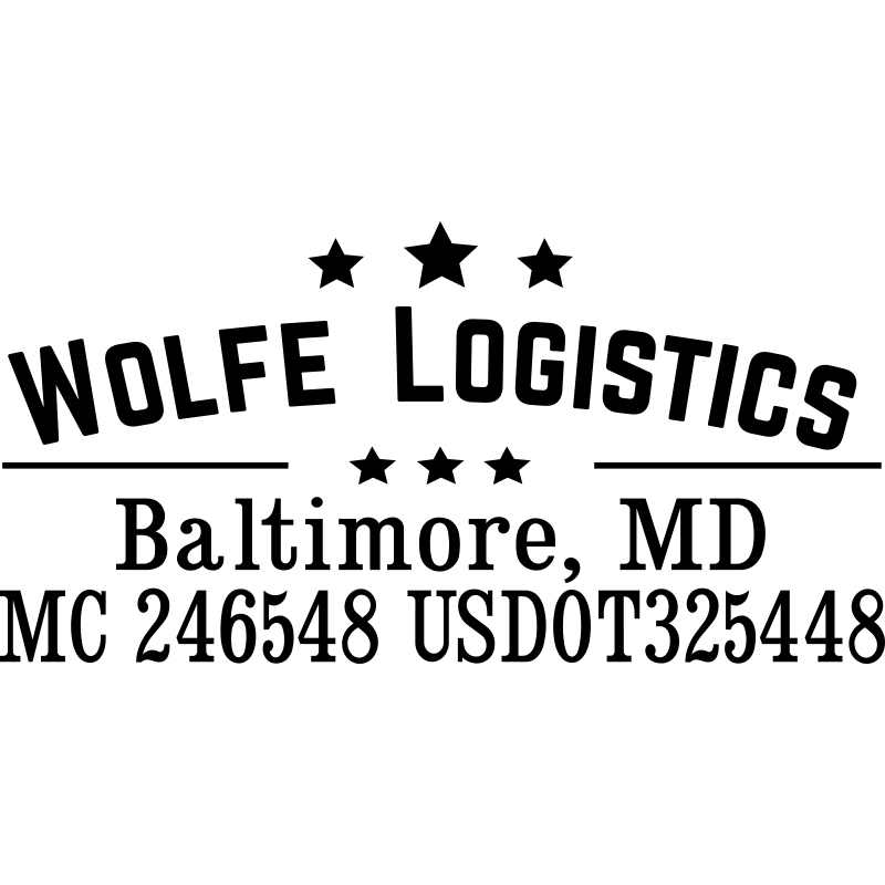 Truck Door Decal Classic Name & Star Design