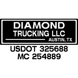 Truck Door Decal Classic Reverse Block Design