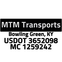 Truck Door Decal Classic Reverse Header Design