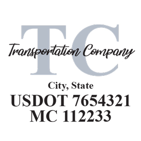 Truck Door Decal Initials Design