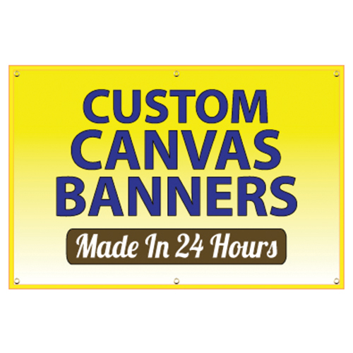 Canvas Banners Made From Cotton Are Stretchable Has Gesso Finish BN1004