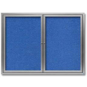 48W x 36H Enclosed Bulletin Board, Two Door Lockable