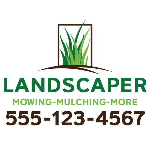 Landscaper Truck Door Decals Minimalistic Design