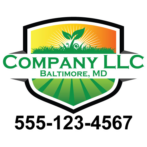 Landscaper Truck Door Decals Shield Design