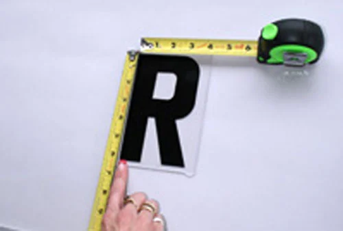 measuring portable sign letters