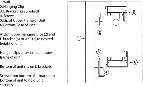 bulletin boards mounting hardware