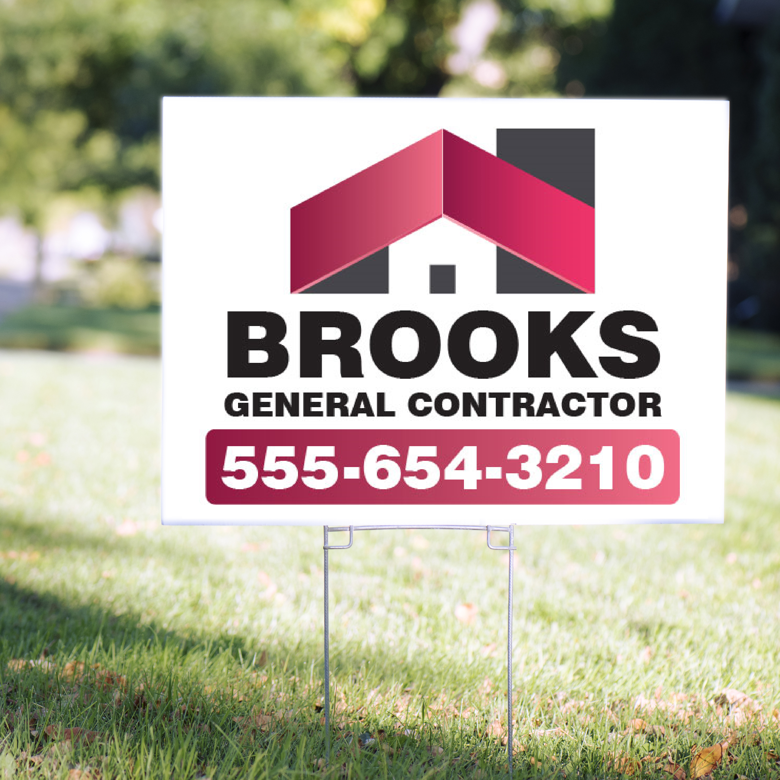 Contractor Yard Signs Minimal Design