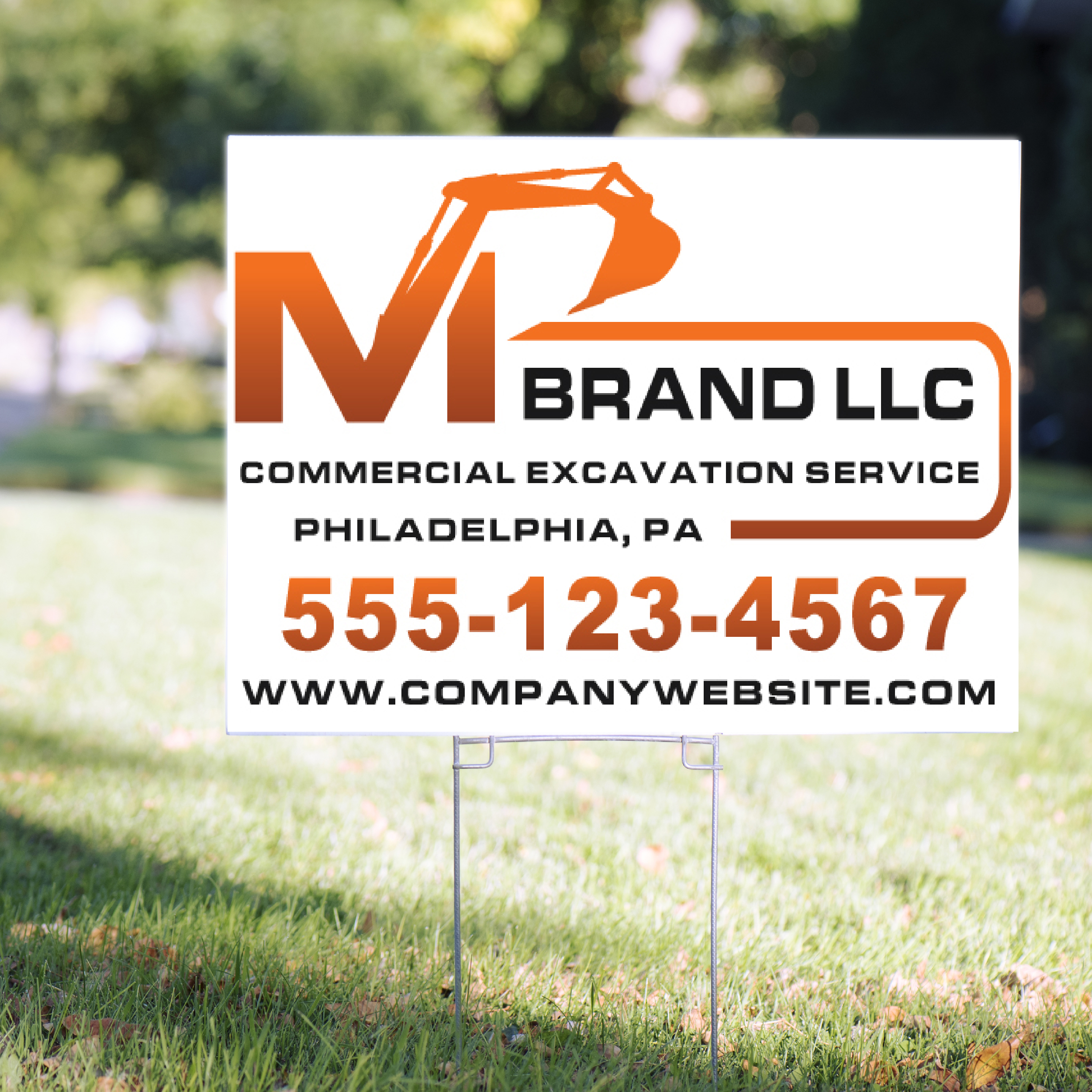 Outdoor Initial A Sign Excavating Yard Signs Initials Design