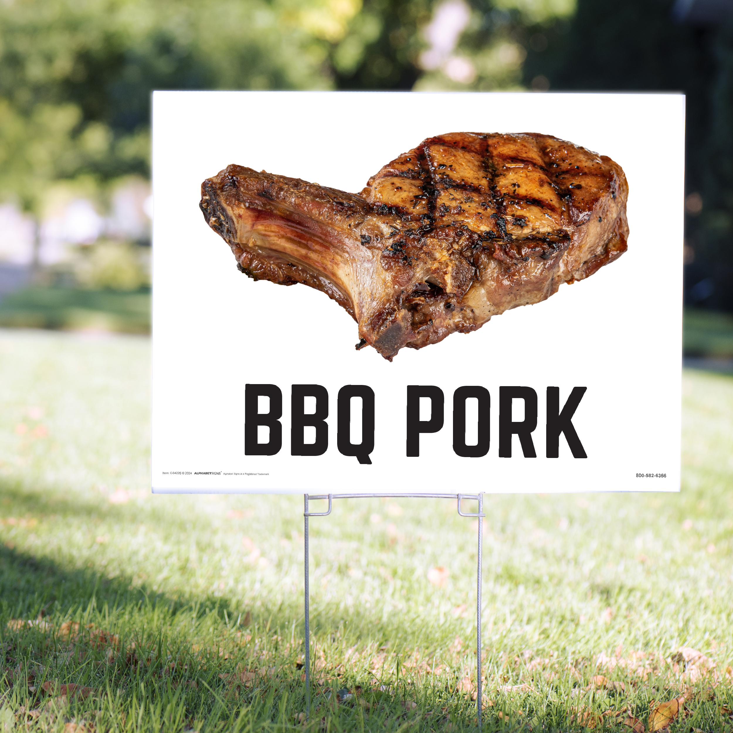 Pork Ribs Sign BBQ Pork Yard Signs