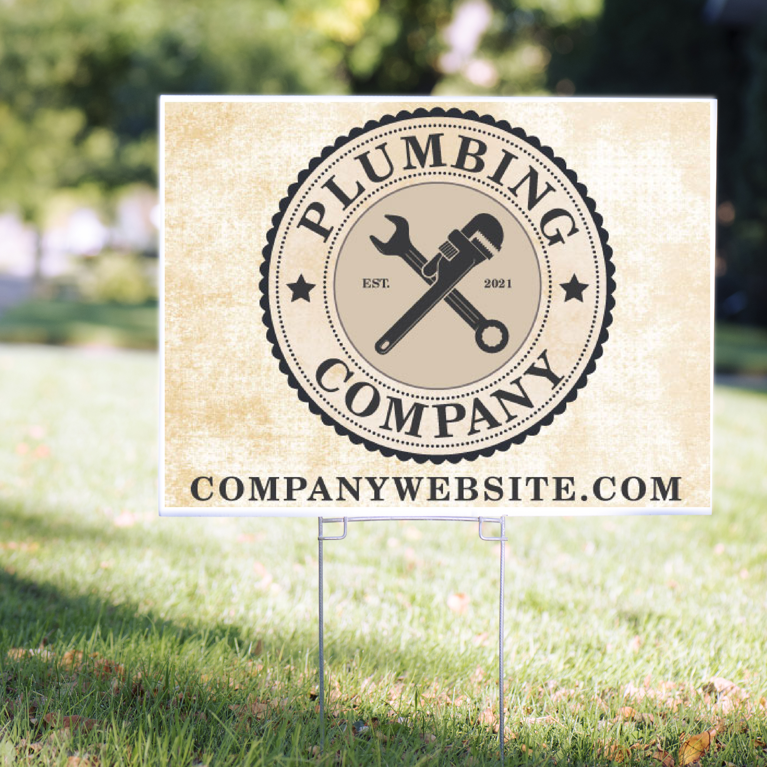 Plumbing Yard Signs Western Design