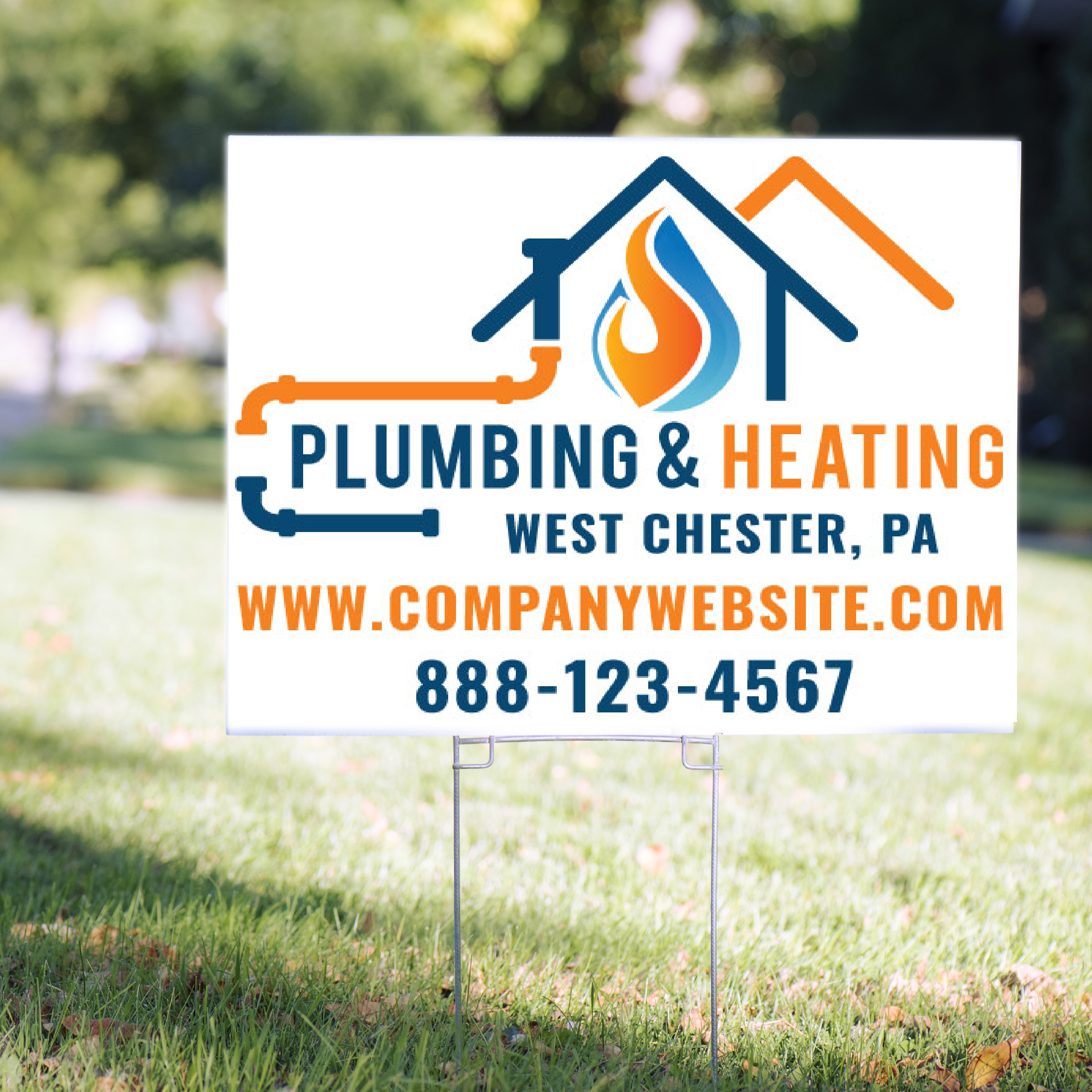 Plumbing Yard Signs Modern Design