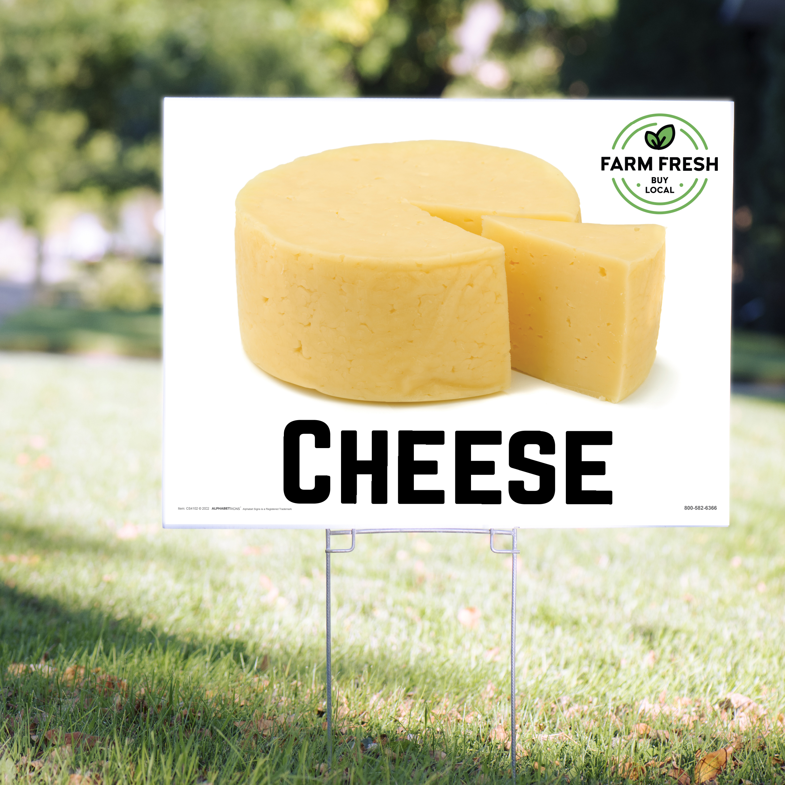 Sample Cheese Sign Cheese For Sale Yard Signs