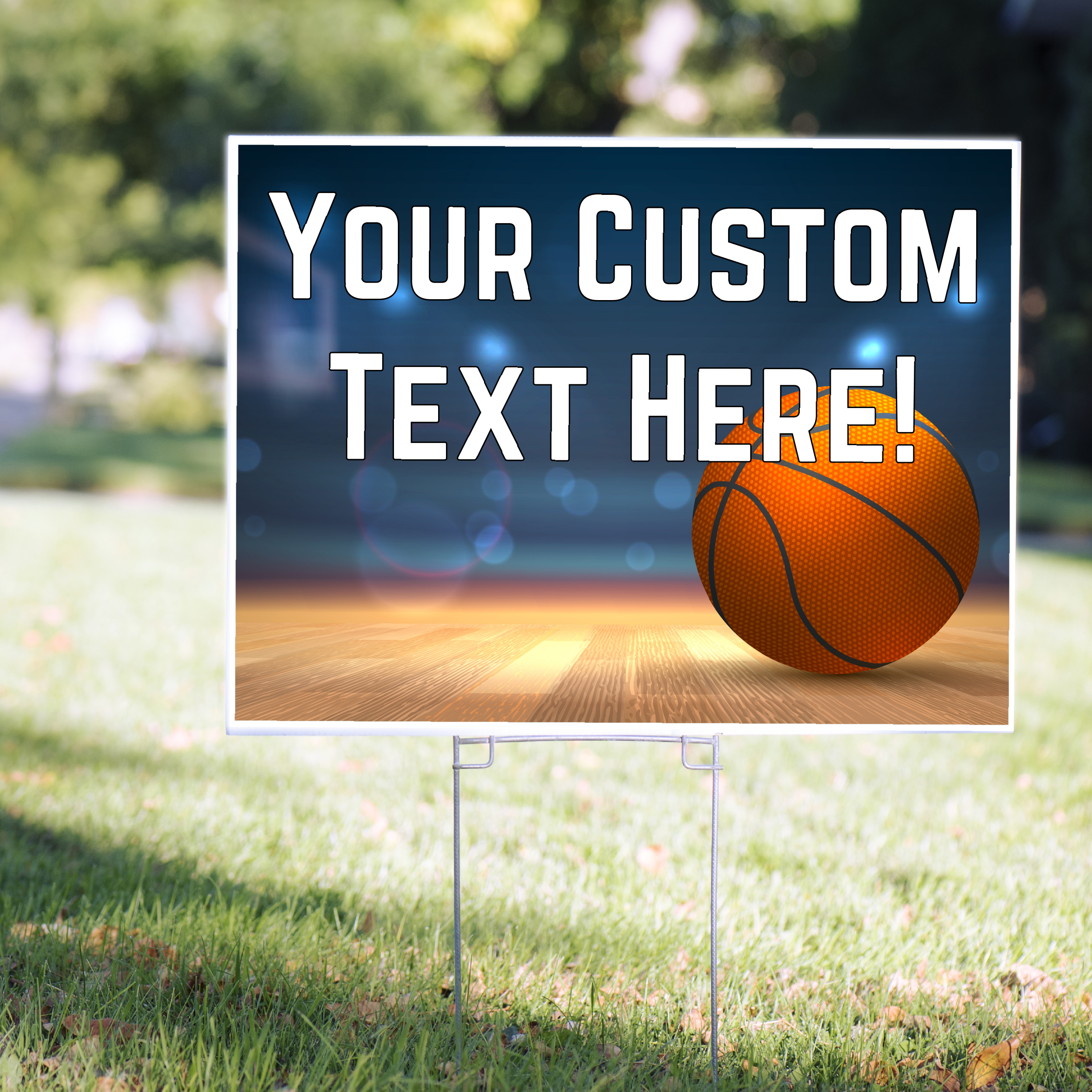 Basketball Tech Sign Basketball Yard Signs