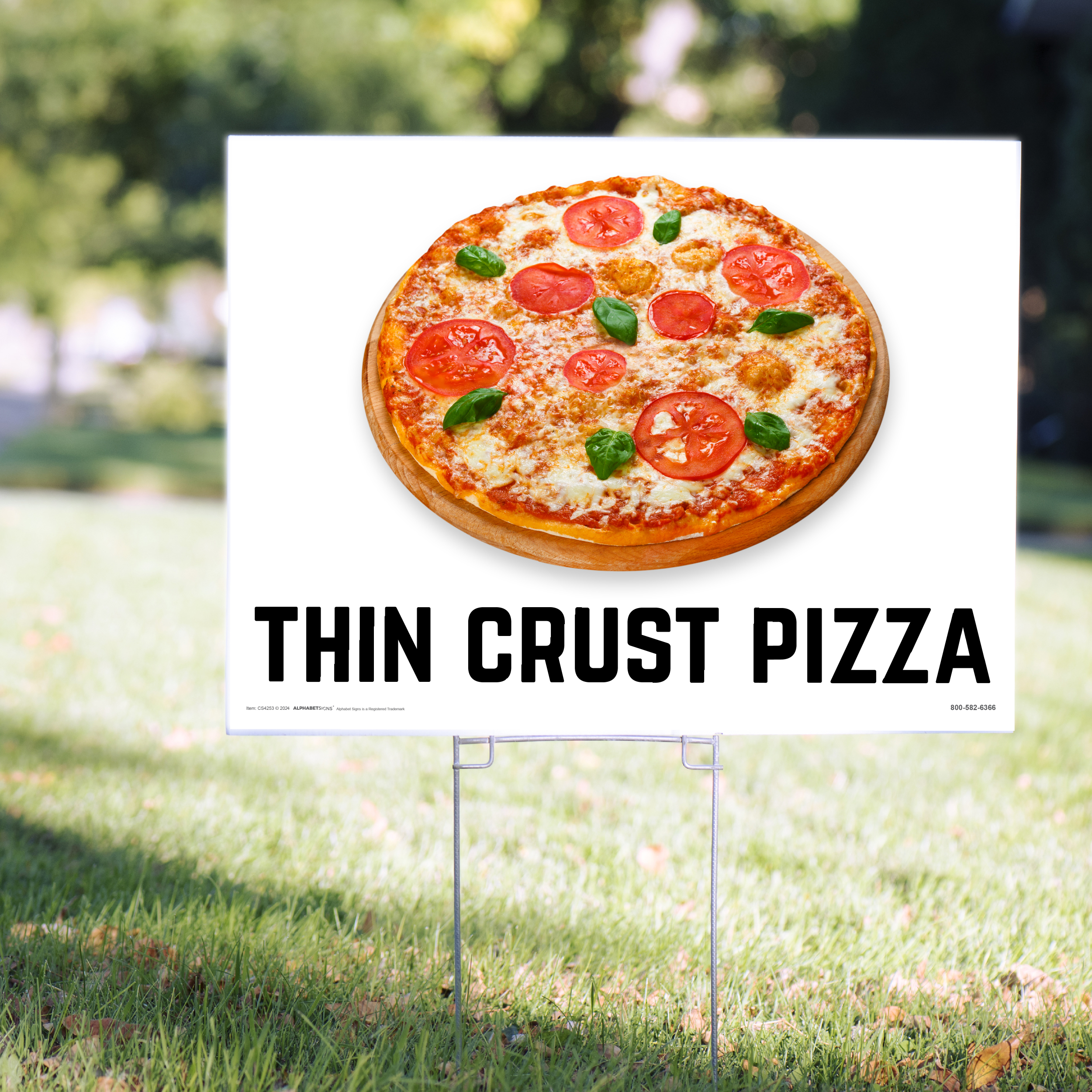 Thin Crust Pizza Yard Signs