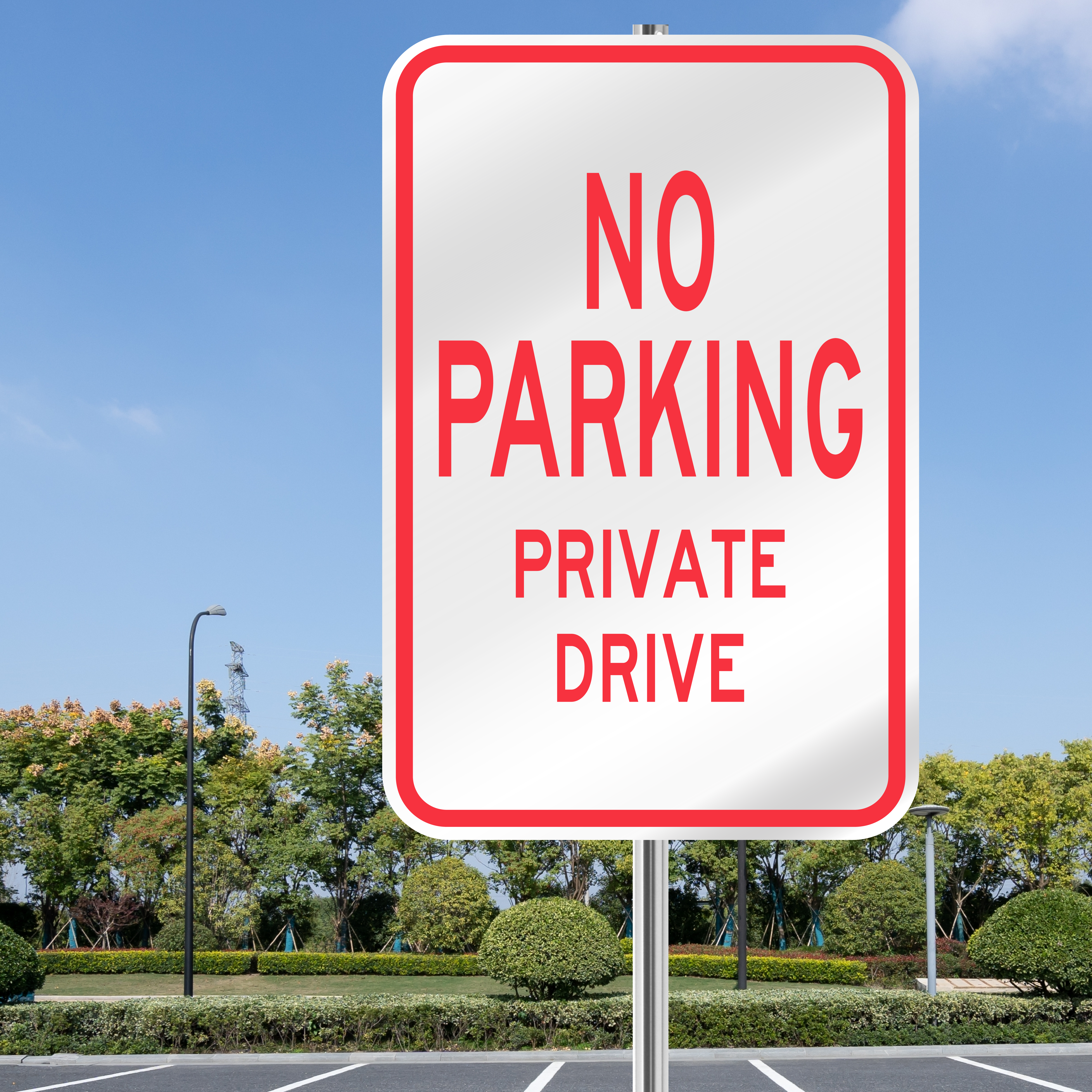 No Parking Private Drive Sign | Reflective Metal Signs
